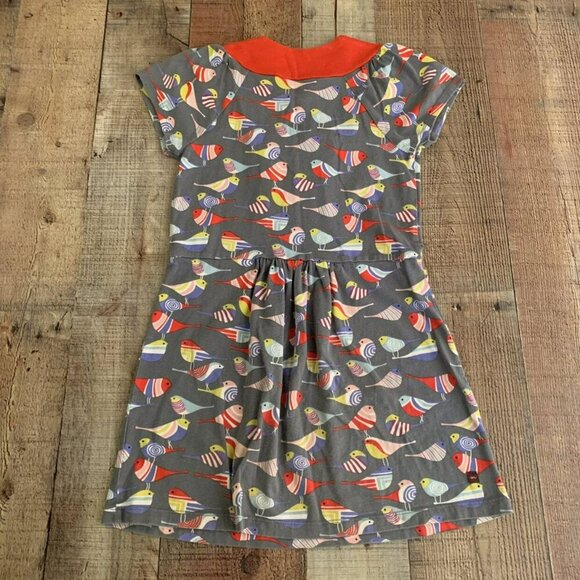 Tea Collection Girls Size 8 Dress With Red Bird Parakeet print - Picture 6 of 6